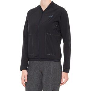 Under Armour Track Running Full Zip Black Jacket XS Zip Pockets